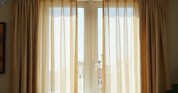 Dull dusty drapes in rocklea before professional cleaning